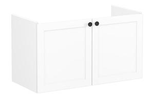 VitrA Root Classic 100cm 2 Door Washbasin Unit - Matt White
